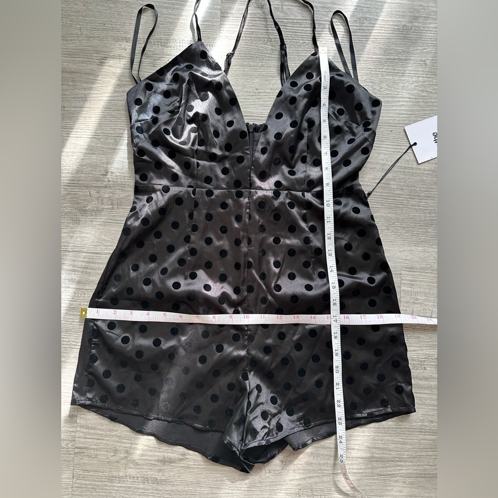By the way Chic Black Polka Dot Romper - Picture 3 of 5
